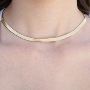 going gold herringbone gold necklace