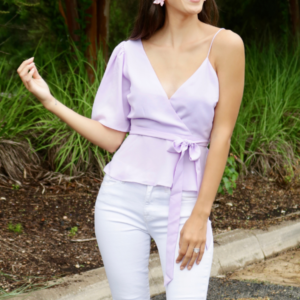 smile and wink lavender top