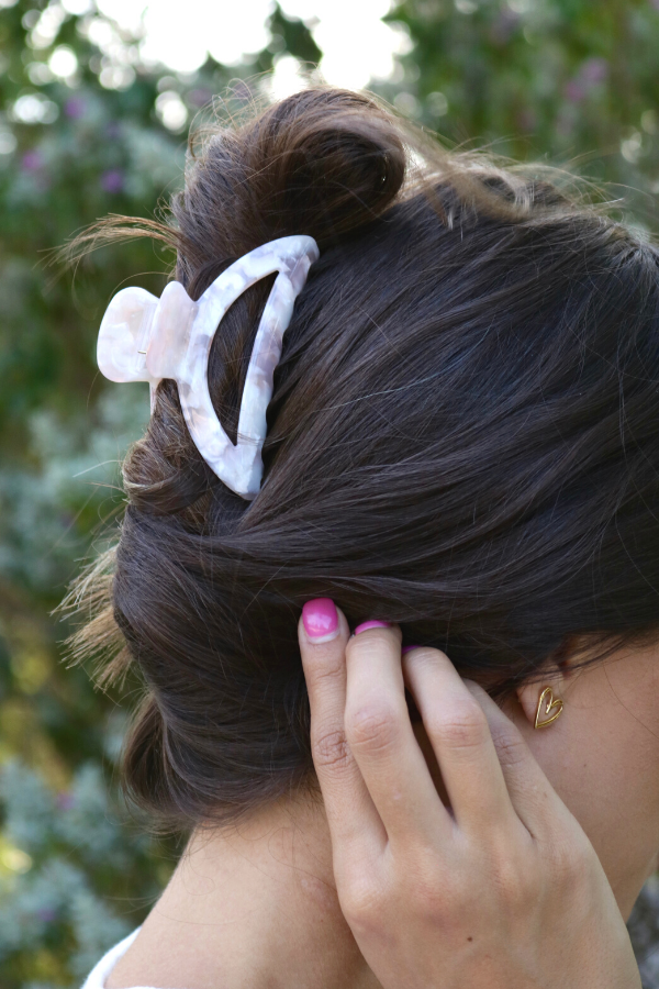swirl of lavender hair clip