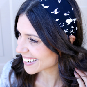 classically chic black knotted headband