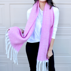 warming up to you pink scarf