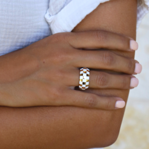 true feelings white and gold ring